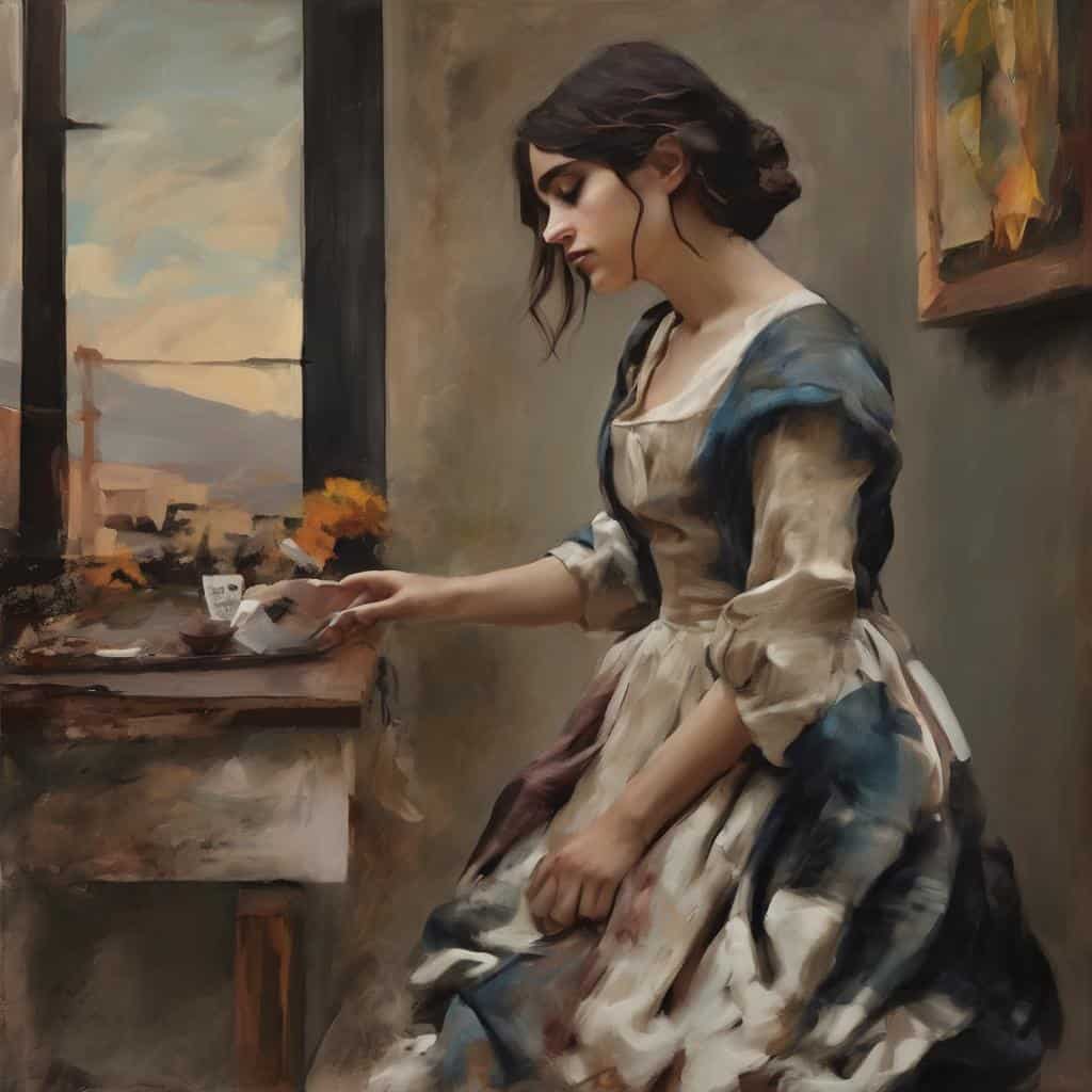 Γυναίκα ζωγράφος σε καλλιτεχνικό στούντιο, δημιουργία έργων τέχνης, τέχνες και κοινωνική εξέλιξη, πολιτισμός και πνευματικότητα.